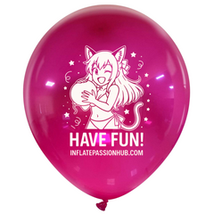 14 inch Cattex Crystal balloons have fun girl looner