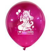14 inch Cattex Crystal balloons i love balloons girl looner