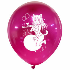 14 inch mira cat girl Cattex Crystal balloons looner