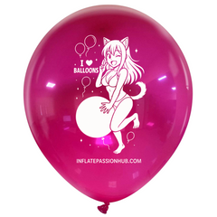 25pcs 14 inch mira cat girl Cattex Crystal balloons i love balloons