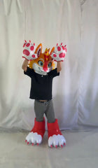 Set inflatable tiger fox Costume