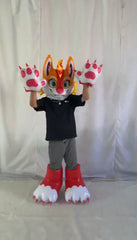Set inflatable tiger fox Costume